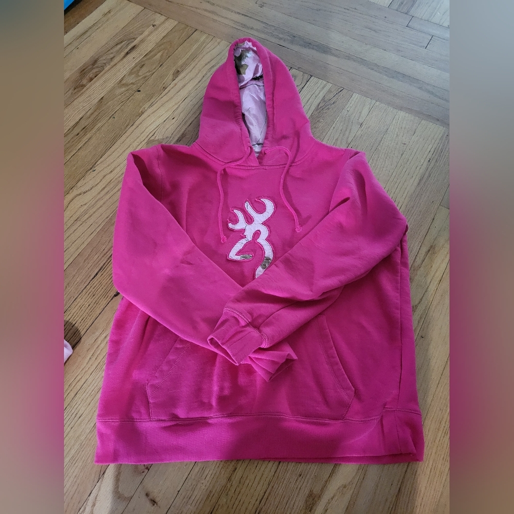 Pink Browning Hoodie NWOT